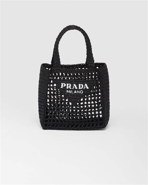 rafia prada|prada raffia tote small.